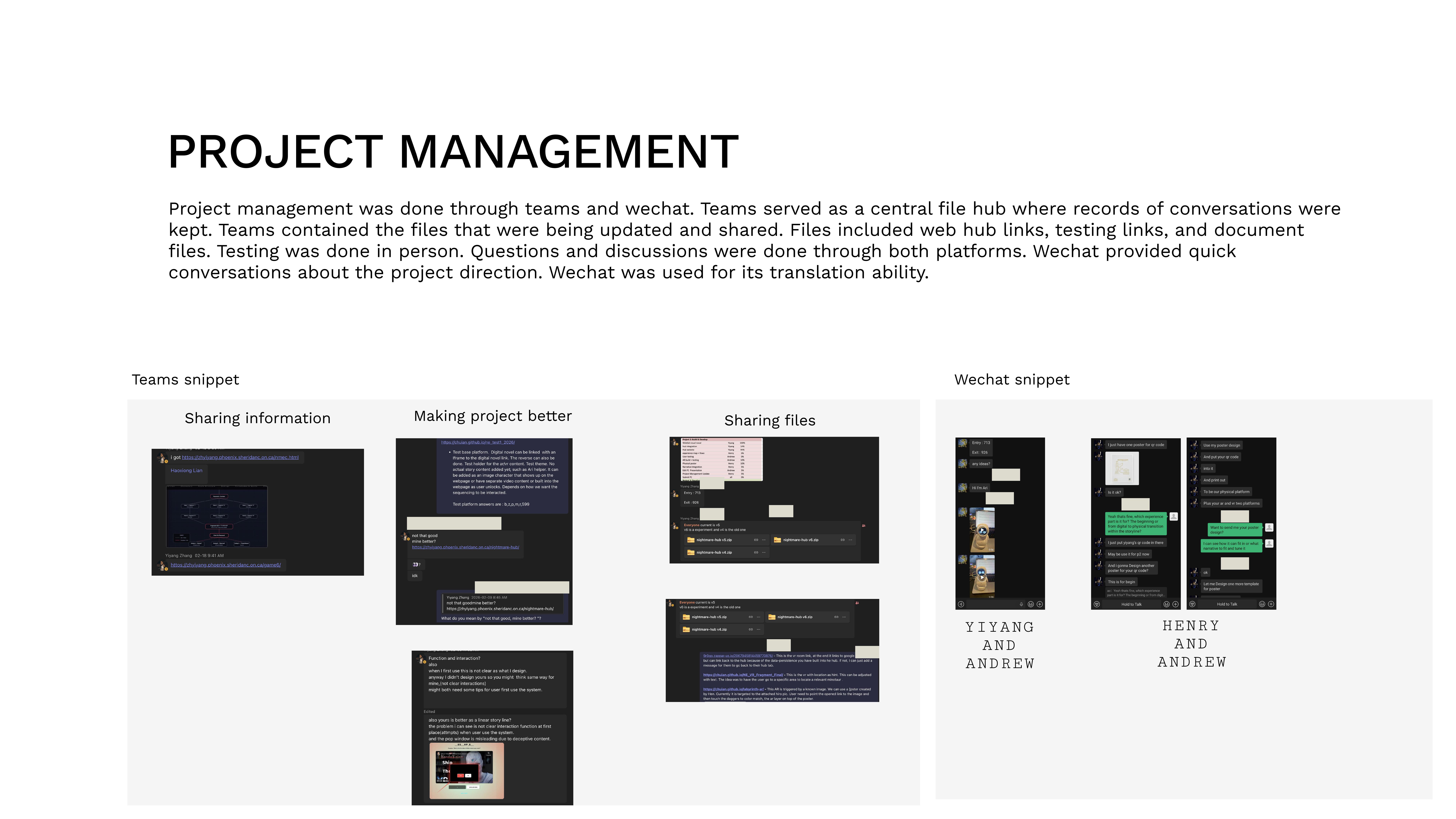 Project management tools and workflow